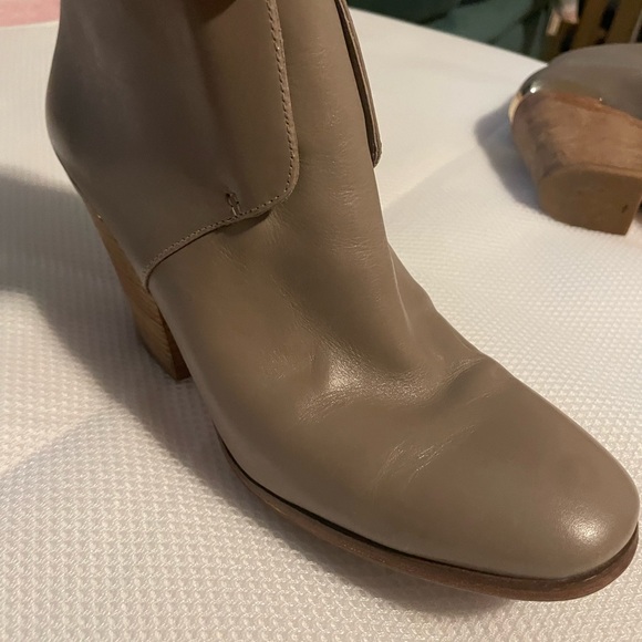 Cole Haan Tan Heeled Boots with Stacked Heel - Picture 3 of 4
